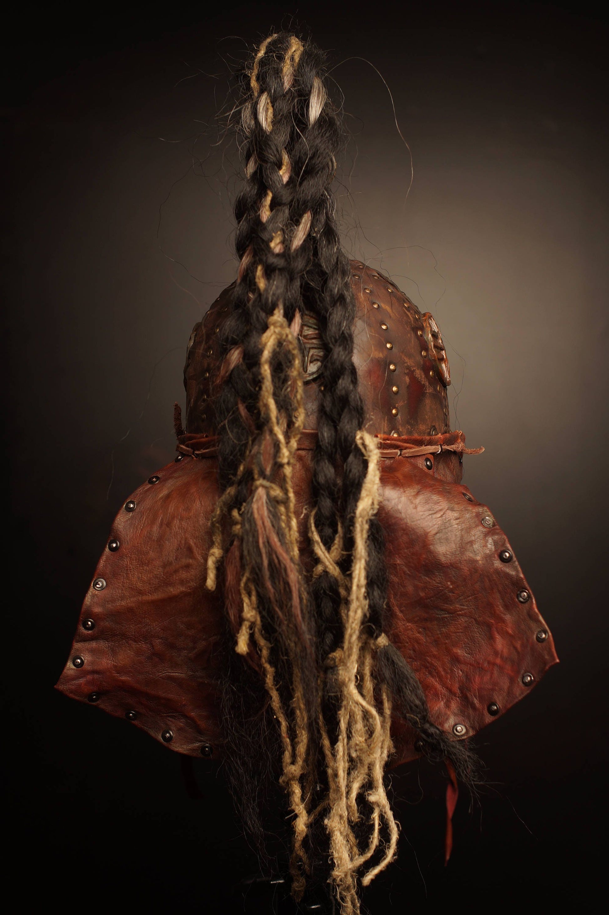 Medieval battle leather helmet - SokolArmory
