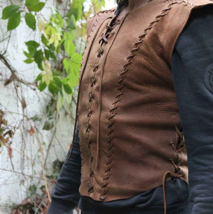 Medieval Larp leather vest - SokolArmory