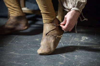 Medieval leather boots with soft sole - SokolArmory