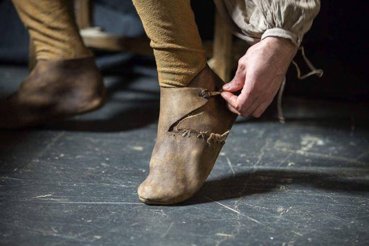Medieval leather boots with soft sole - SokolArmory