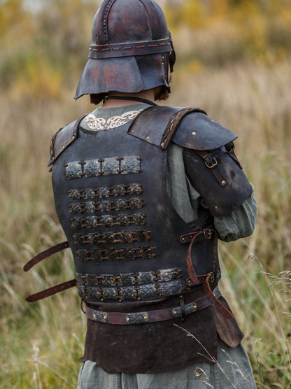 Viking larp armor with bass accents - SokolArmory