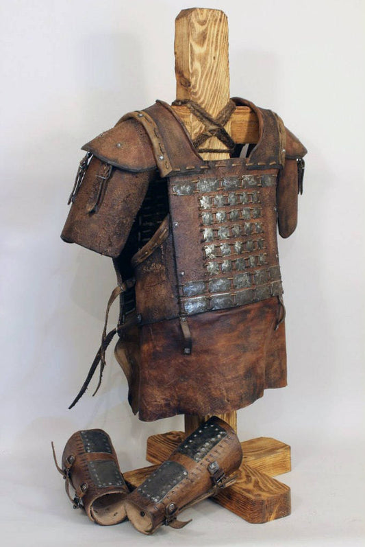Medieval larp armor (armor with pauldrons + bracers) - SokolArmory