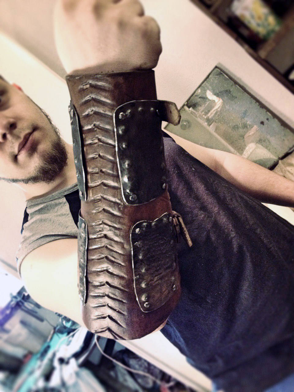Medieval larp armor (armor with pauldrons + bracers) - SokolArmory