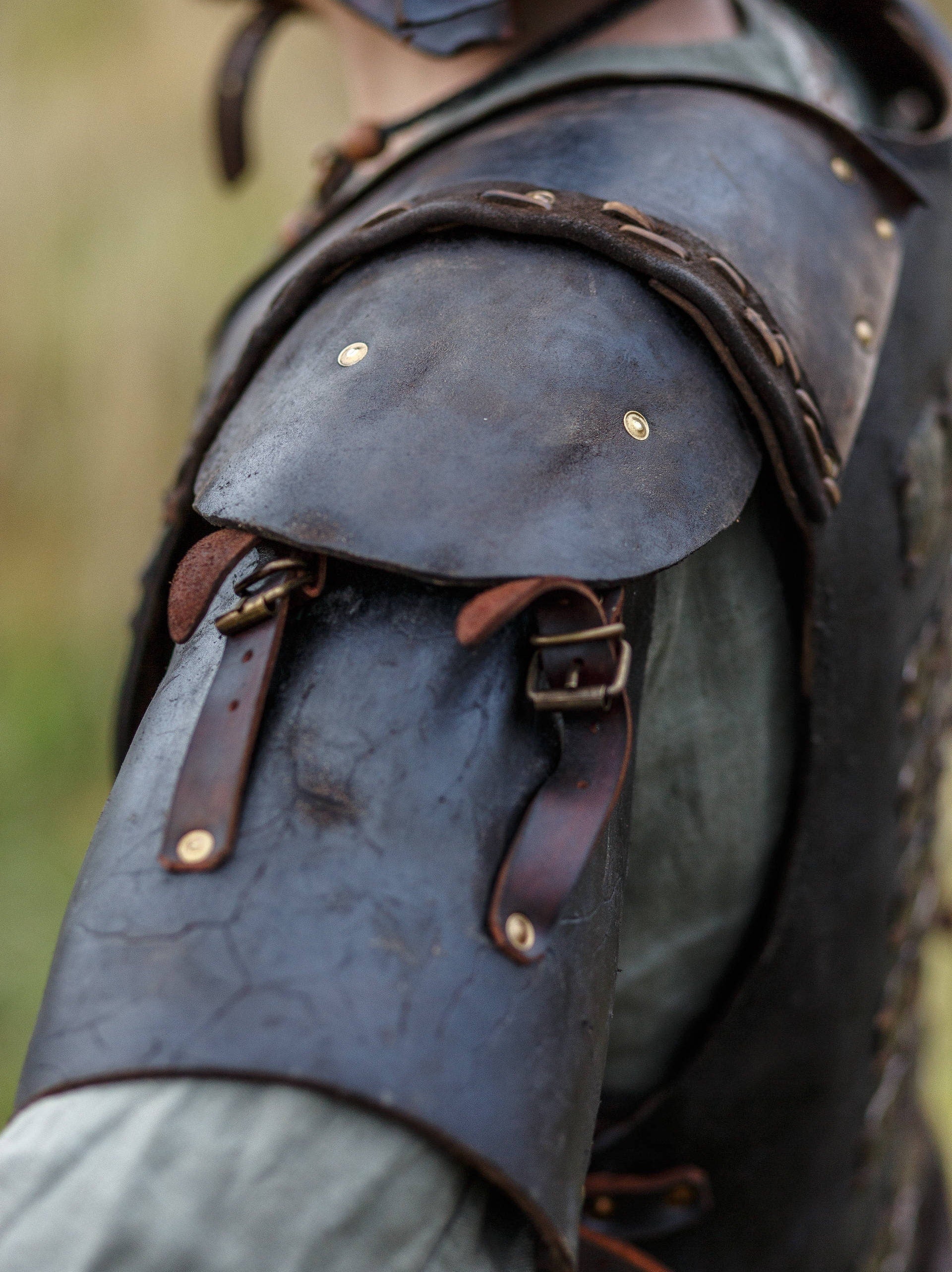 Viking larp armor with bass accents - SokolArmory