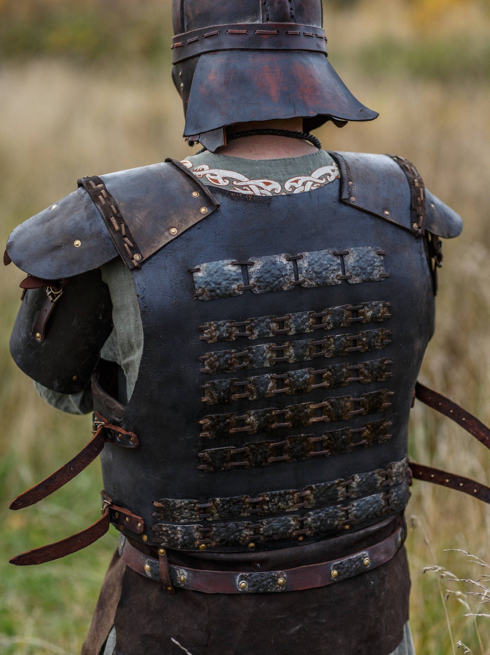 Viking larp armor with bass accents - SokolArmory