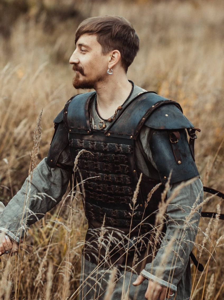 Viking larp armor with bass accents - SokolArmory