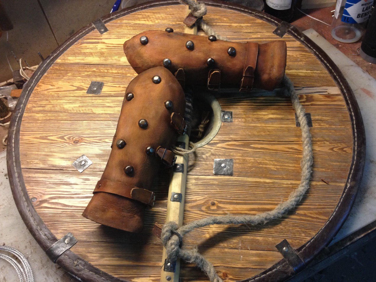 Viking leather bracers - SokolArmory