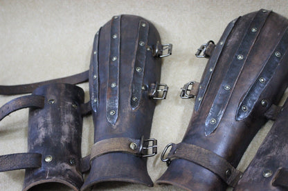 Viking leather bracers - SokolArmory