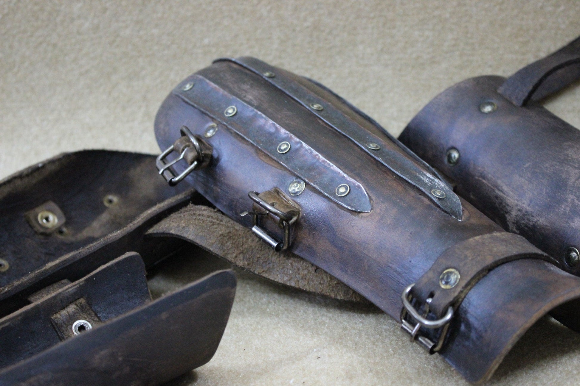 Viking leather bracers - SokolArmory