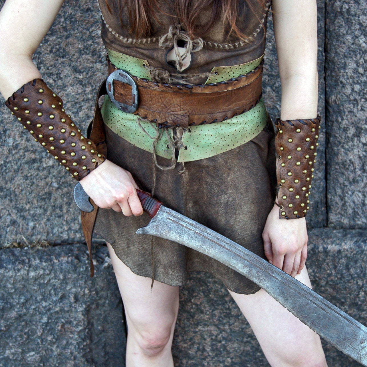 Medieval leather bracers for Larp - SokolArmory