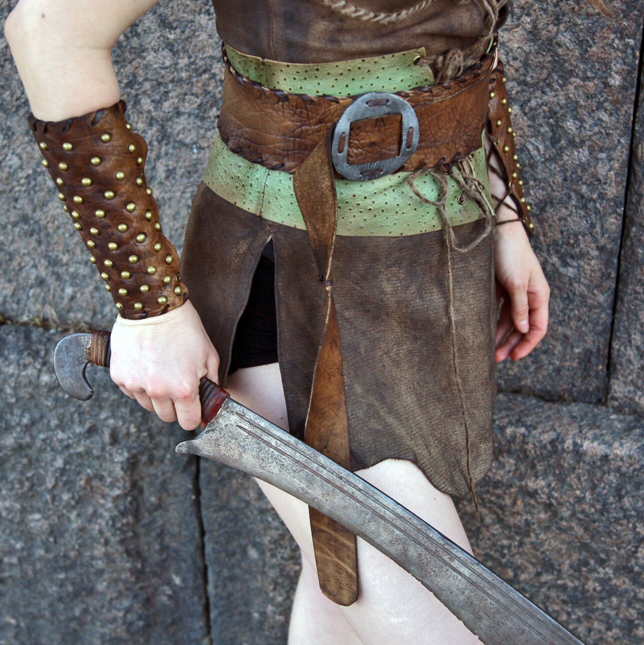 Medieval leather bracers for Larp - SokolArmory