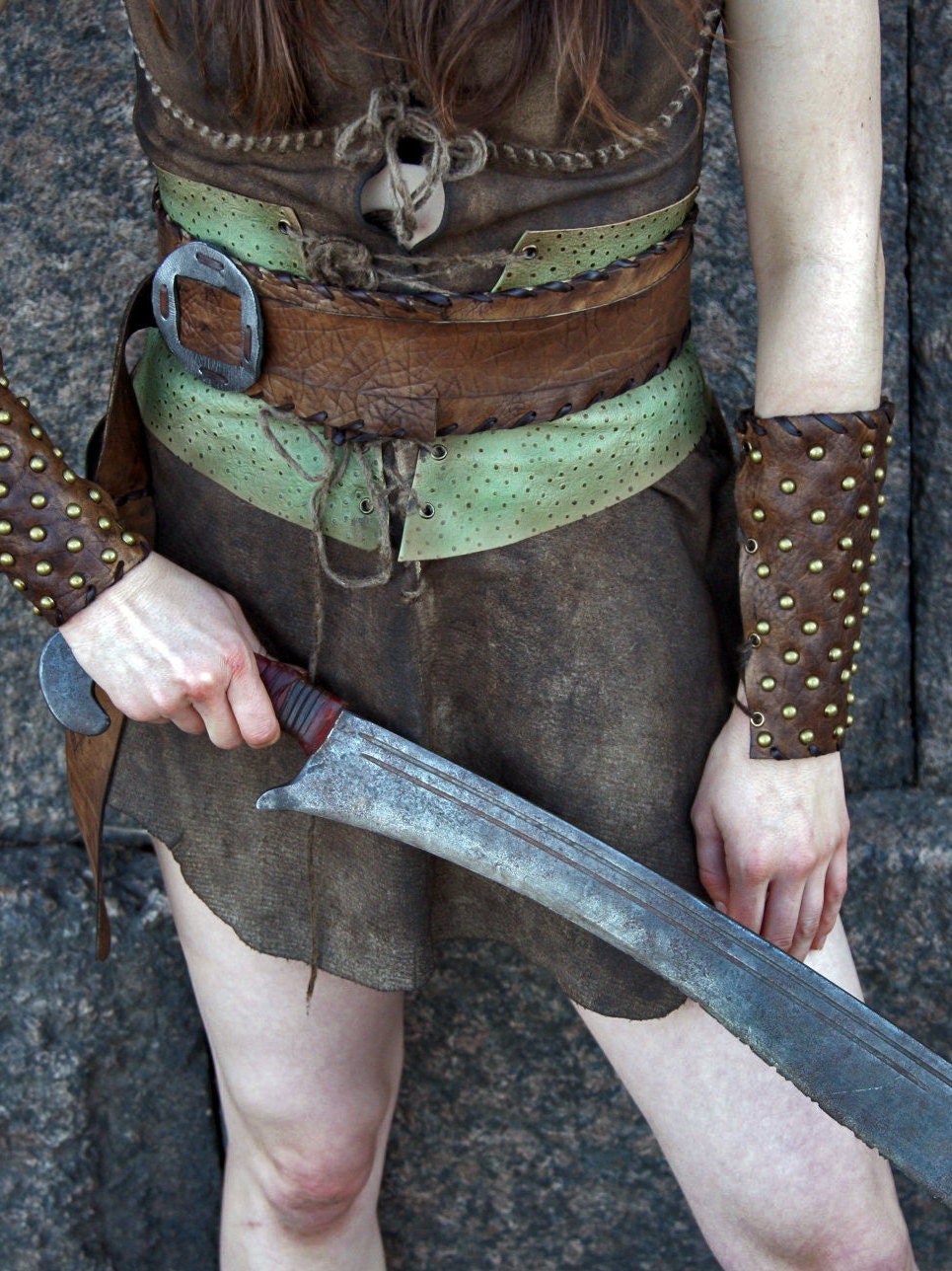 Women's Amazon leather costume - SokolArmory