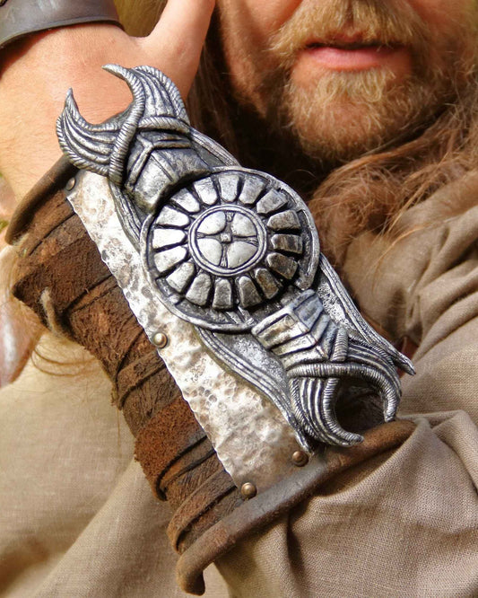 Leather bracer with shild (God of War) - SokolArmory