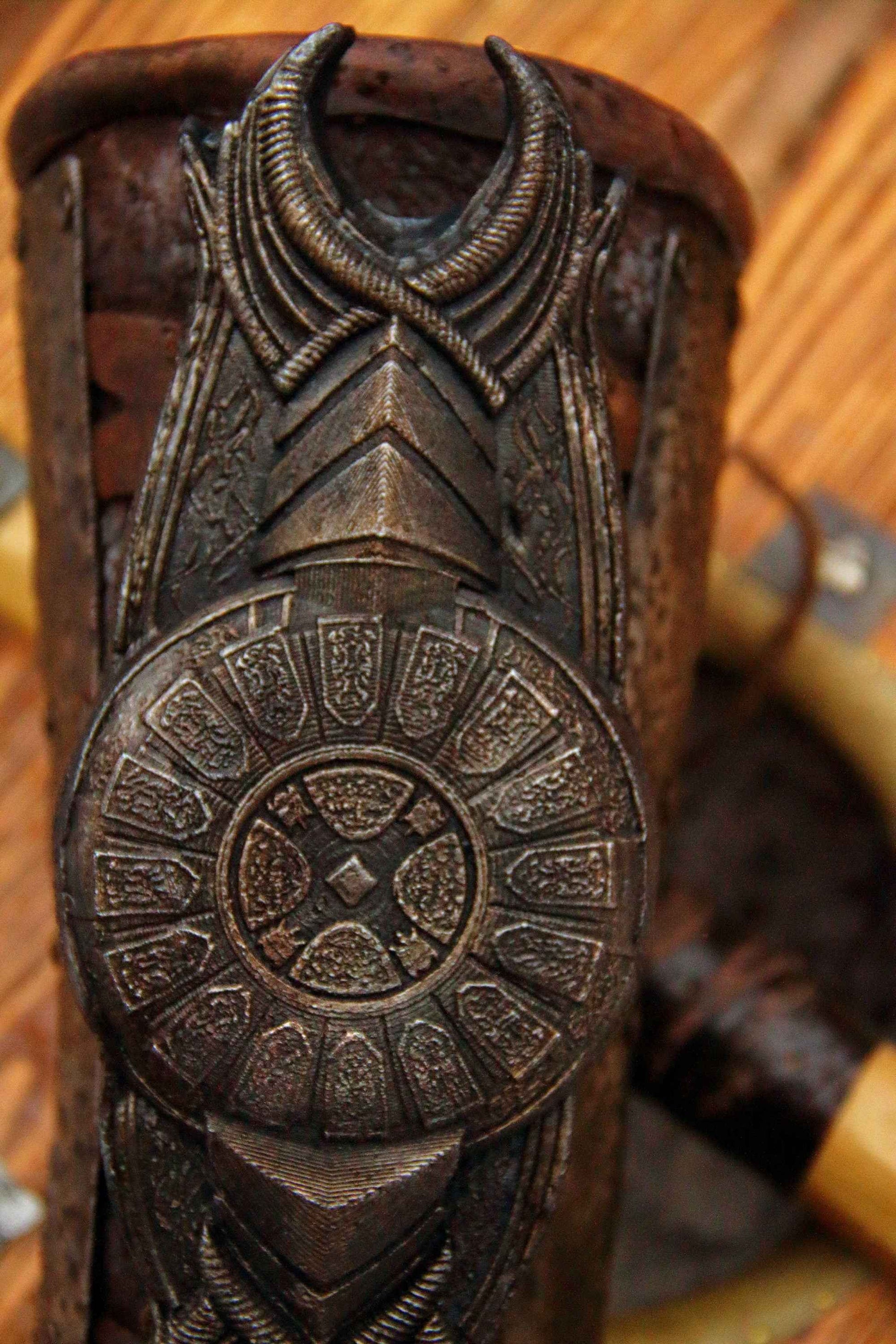 Leather bracer with shild (God of War) - SokolArmory