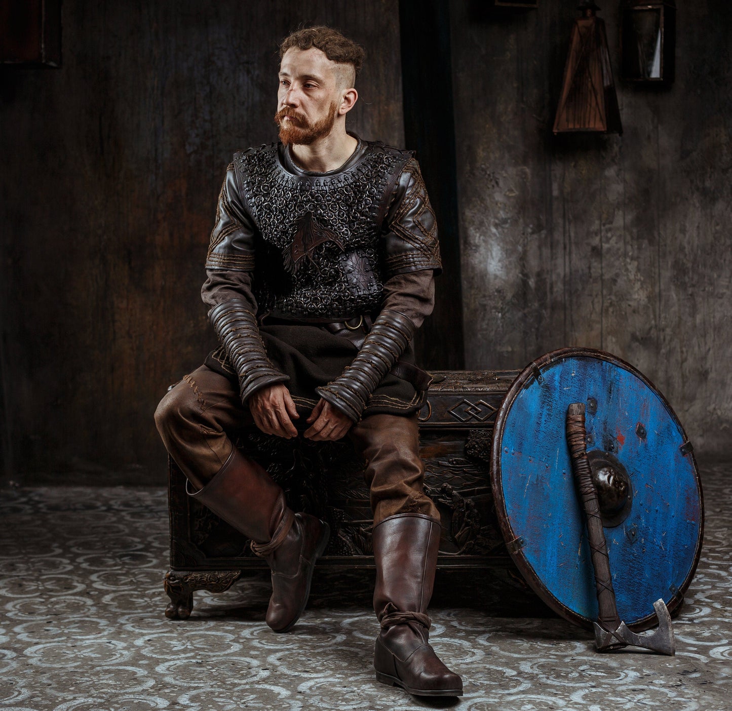 Ragnar leather viking high boots (Vikings s2) - SokolArmory