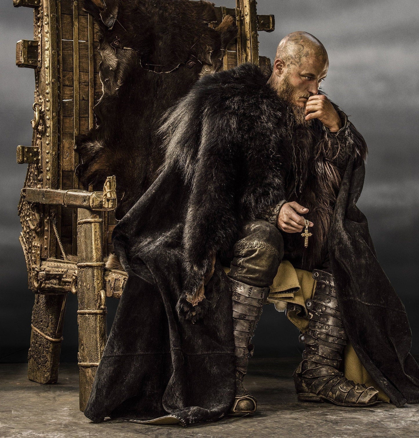 Ragnar black leather boots (Vikings) - SokolArmory