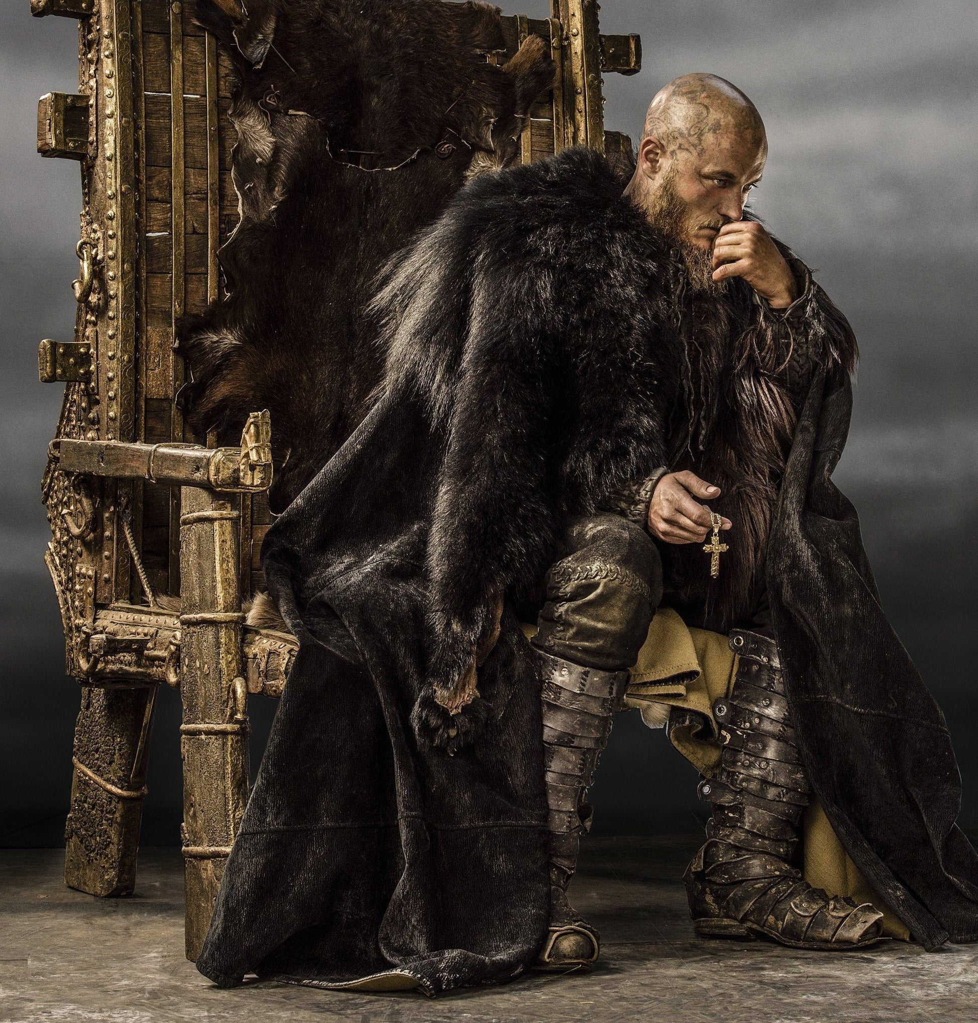 Ragnar black leather boots (Vikings) - SokolArmory