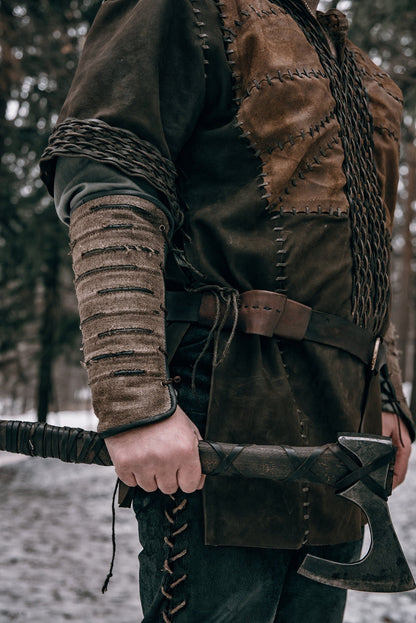 Viking leather bracers - SokolArmory