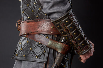 Medieval leather bracers for Larp - SokolArmory