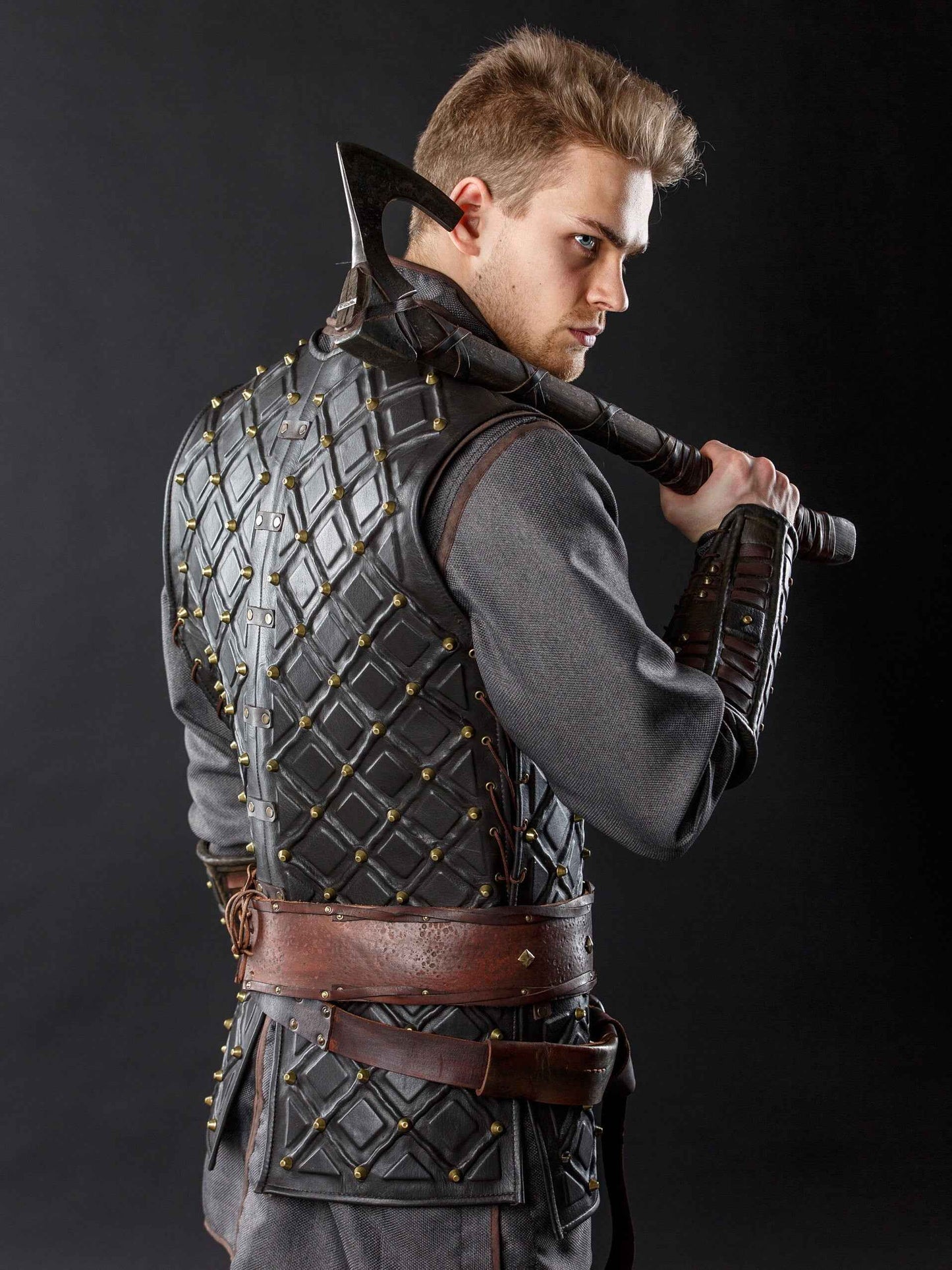 Medieval Larp leather brigandine - SokolArmory