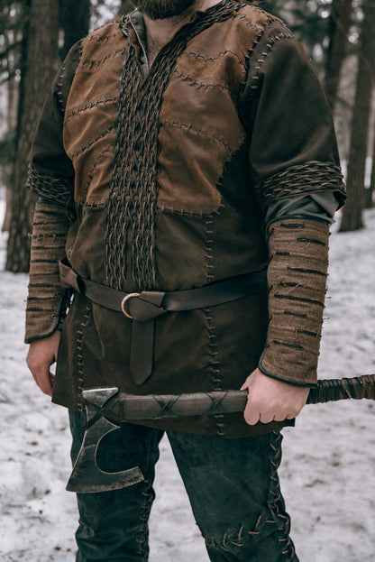 Viking leather bracers - SokolArmory