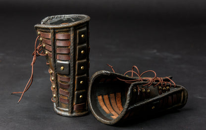Medieval leather bracers for Larp - SokolArmory