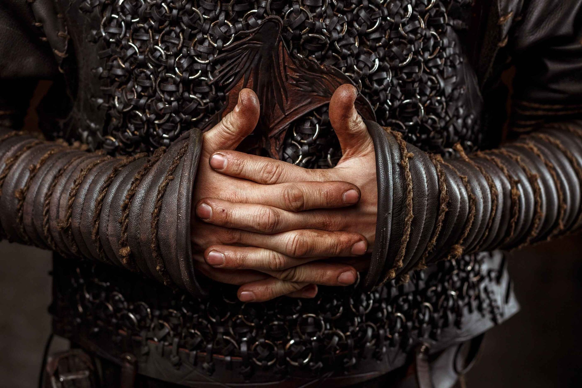 Ragnar medieval leather bracers (Vikings s2) - SokolArmory