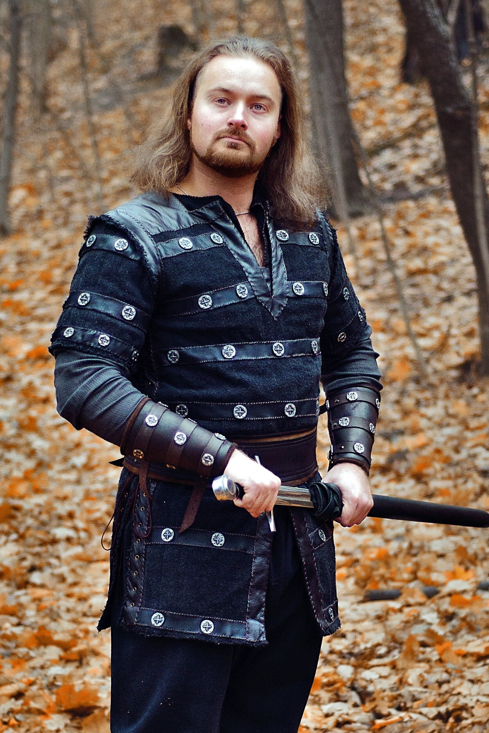 Medieval leather bracers for Larp - SokolArmory