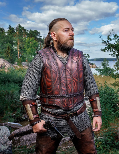 Viking bracers embossed - SokolArmory