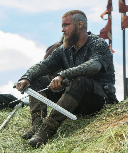 Ragnar leather viking high boots (Vikings s2) - SokolArmory