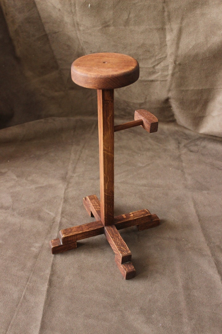 Wooden helmet stand (helmet holder) - SokolArmory