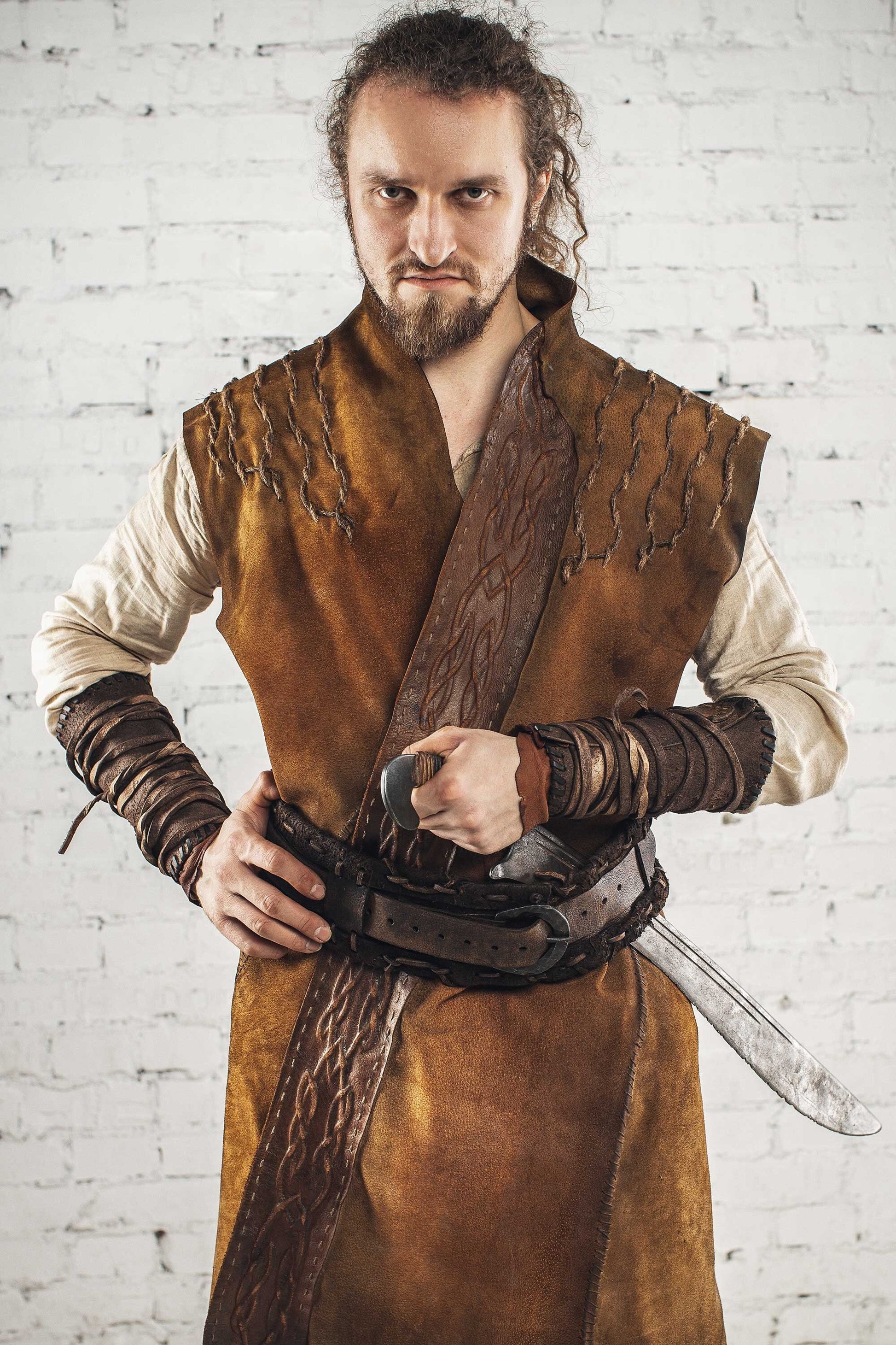 Medieval long vest for Larp - SokolArmory