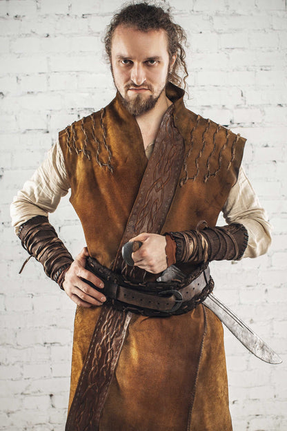 Medieval long vest for Larp - SokolArmory
