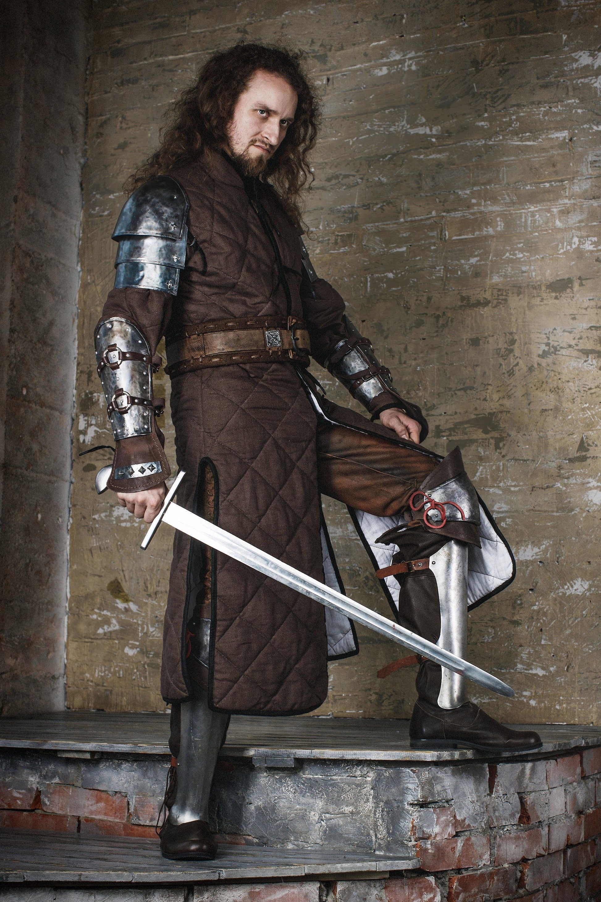 Knight steel greaves - SokolArmory