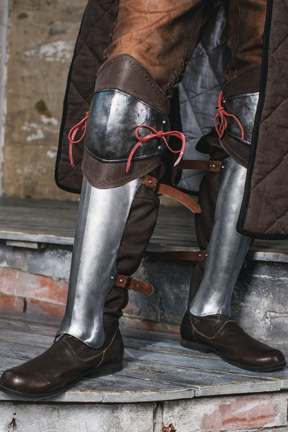 Knight steel greaves - SokolArmory