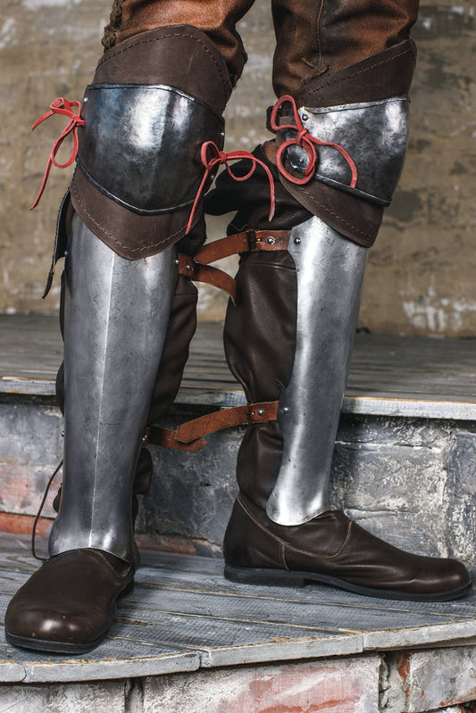 Knight steel greaves - SokolArmory