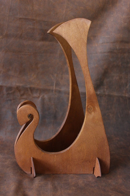 Wooden helmet stand "Drakkar" - SokolArmory