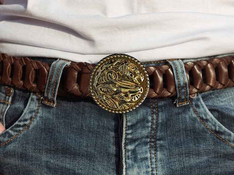 Khal Drogo medallion buckle belt - SokolArmory