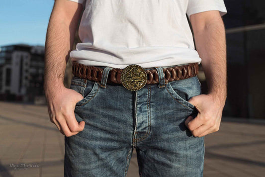 Khal Drogo medallion buckle belt - SokolArmory