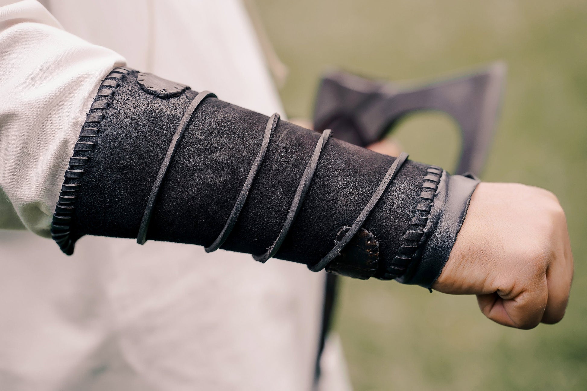Viking leather bracers - SokolArmory