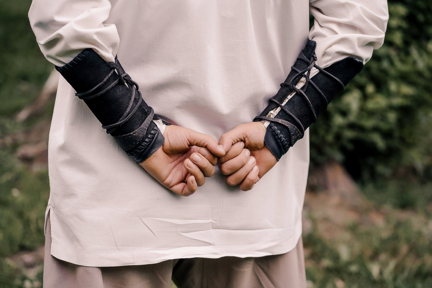 Viking leather bracers - SokolArmory
