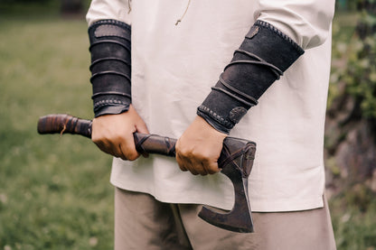 Viking leather bracers - SokolArmory