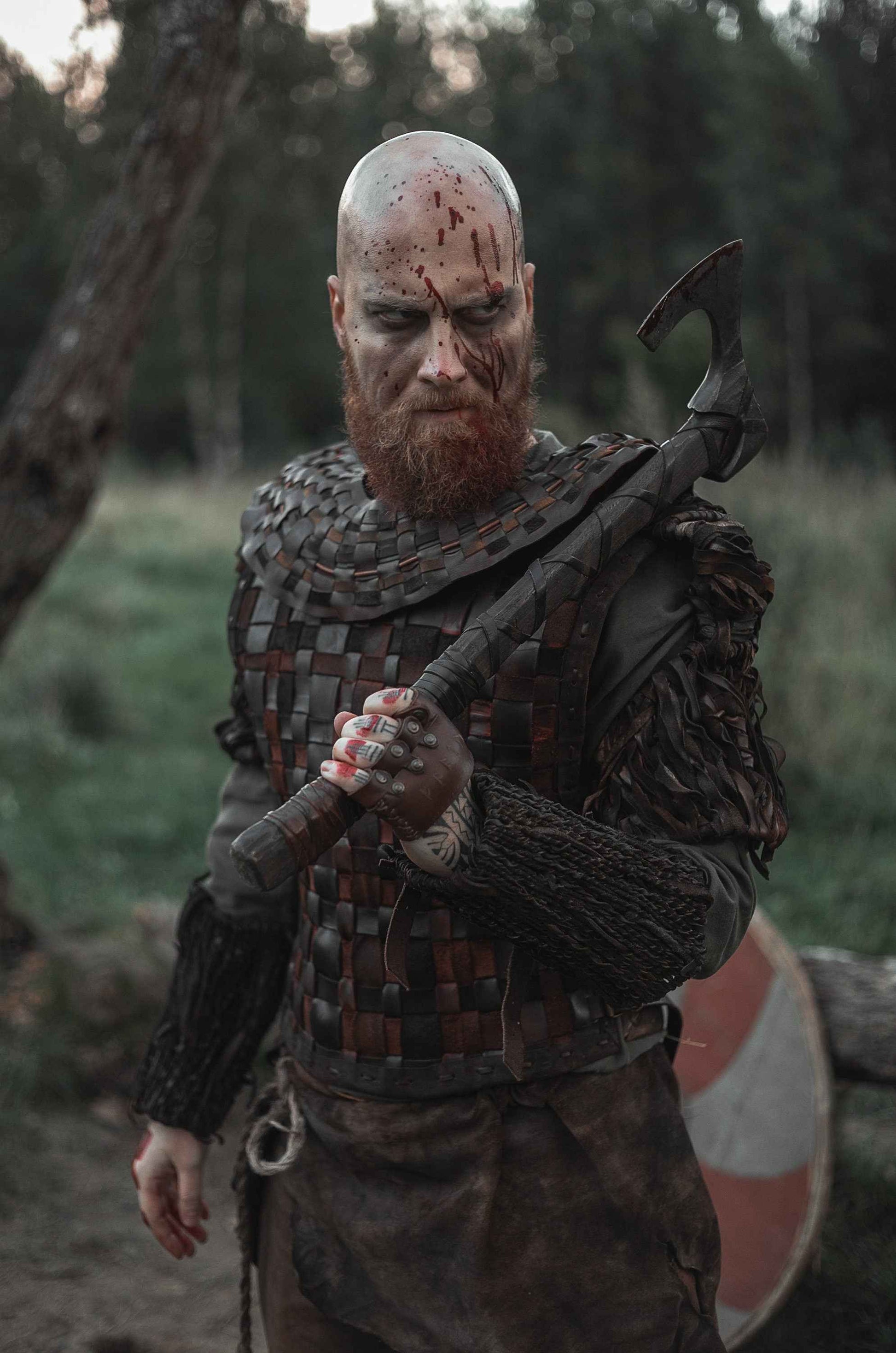 Viking leather bracers - SokolArmory