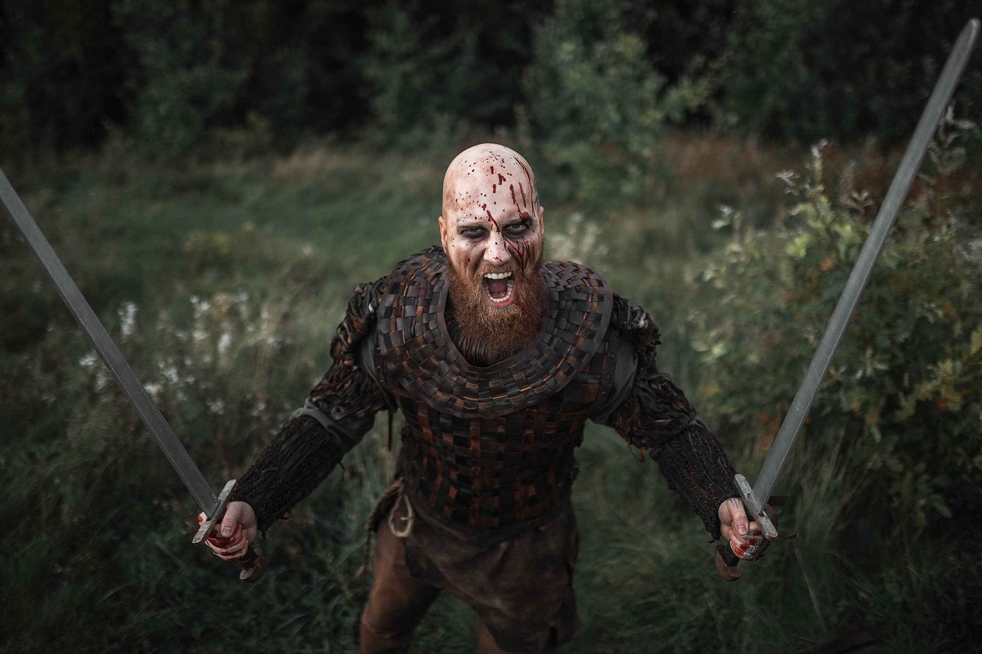 Viking leather bracers - SokolArmory
