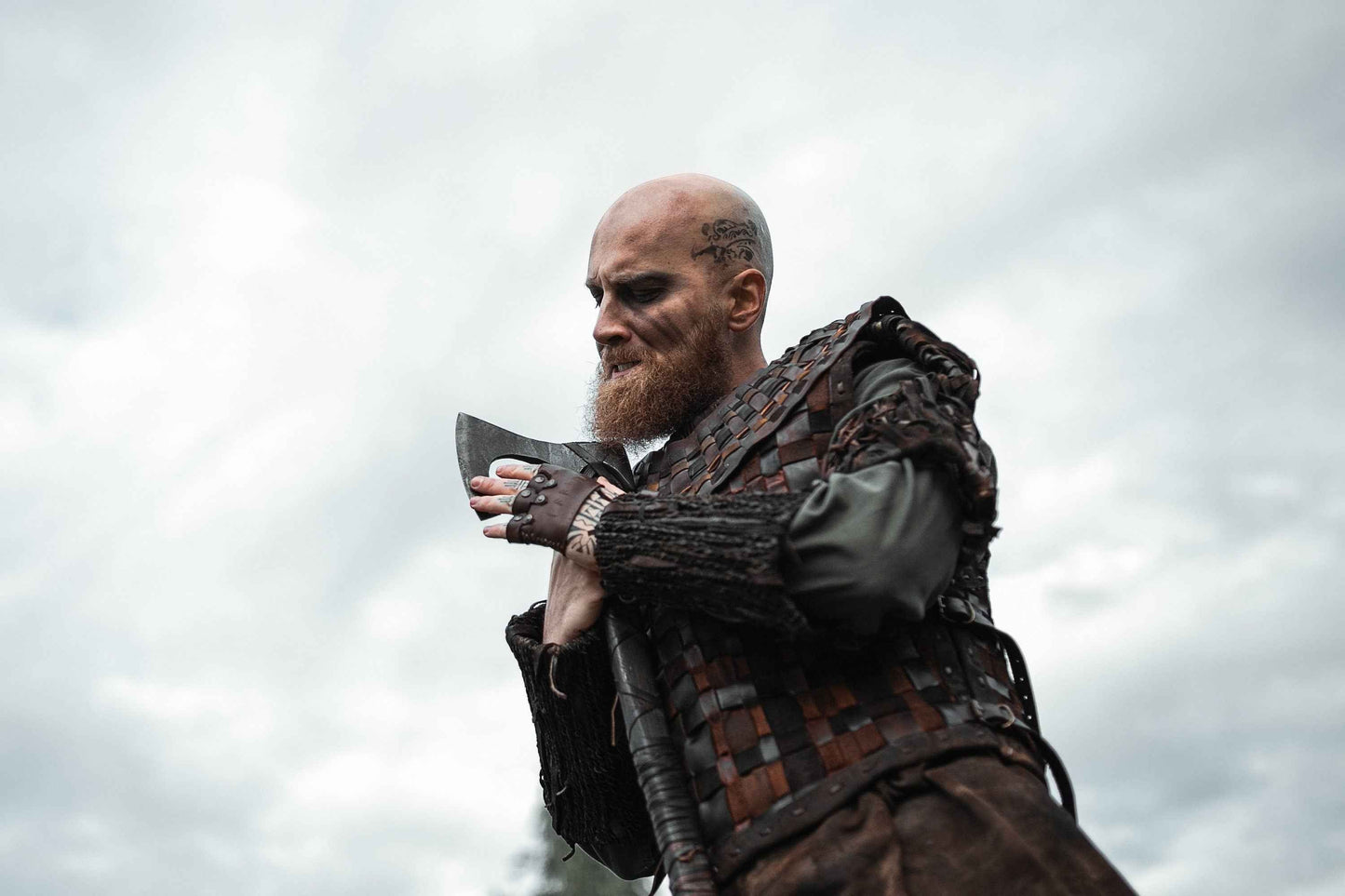 Viking leather bracers - SokolArmory