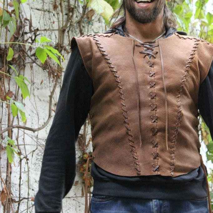 Medieval Larp leather vest - SokolArmory