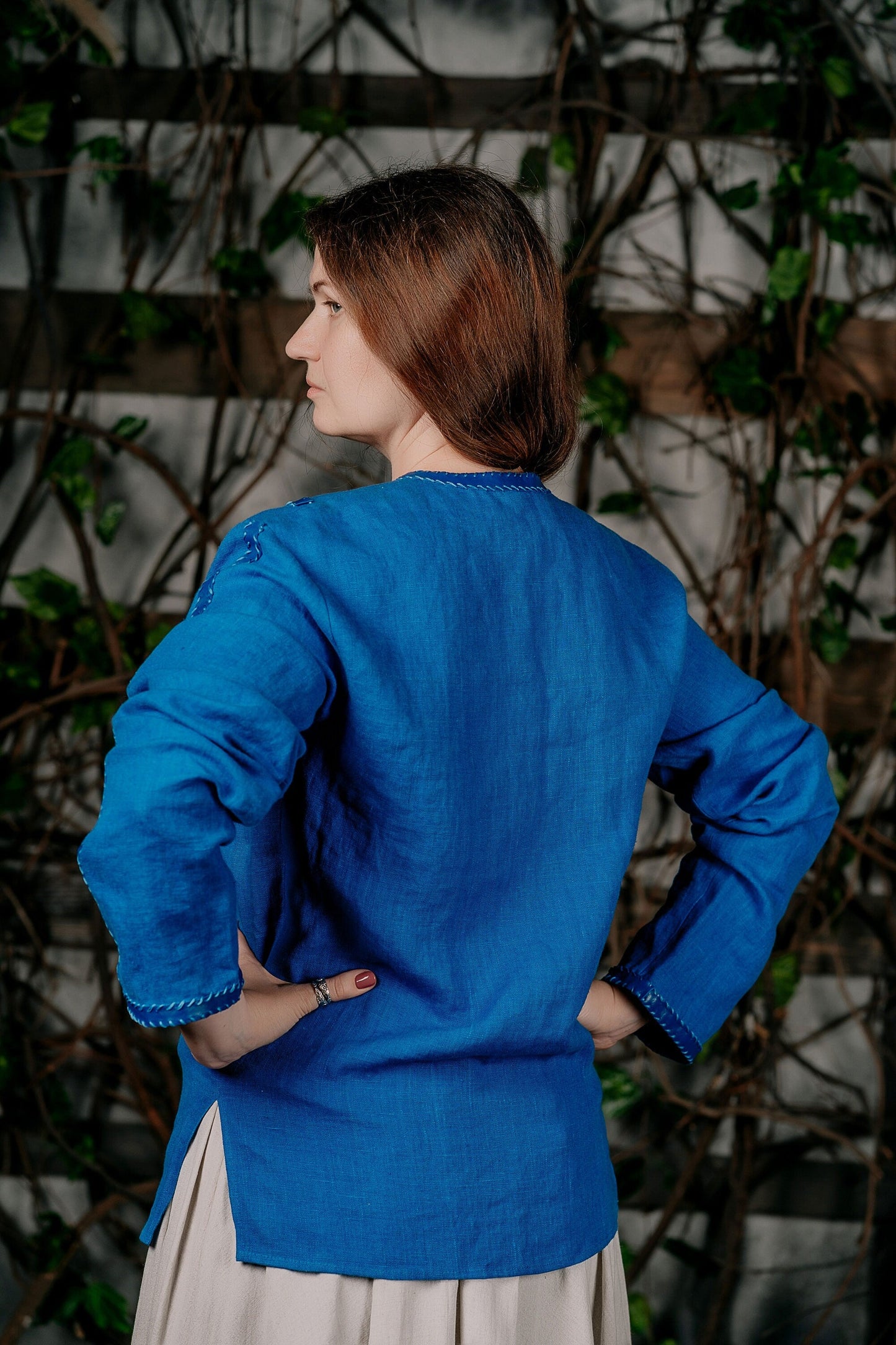 Viking medieval blue tunic - SokolArmory