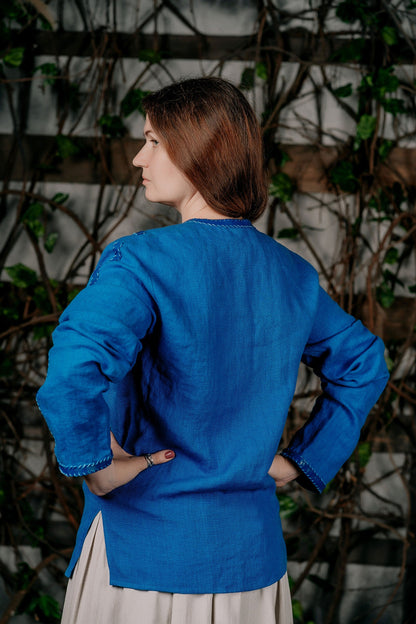 Viking medieval blue tunic - SokolArmory