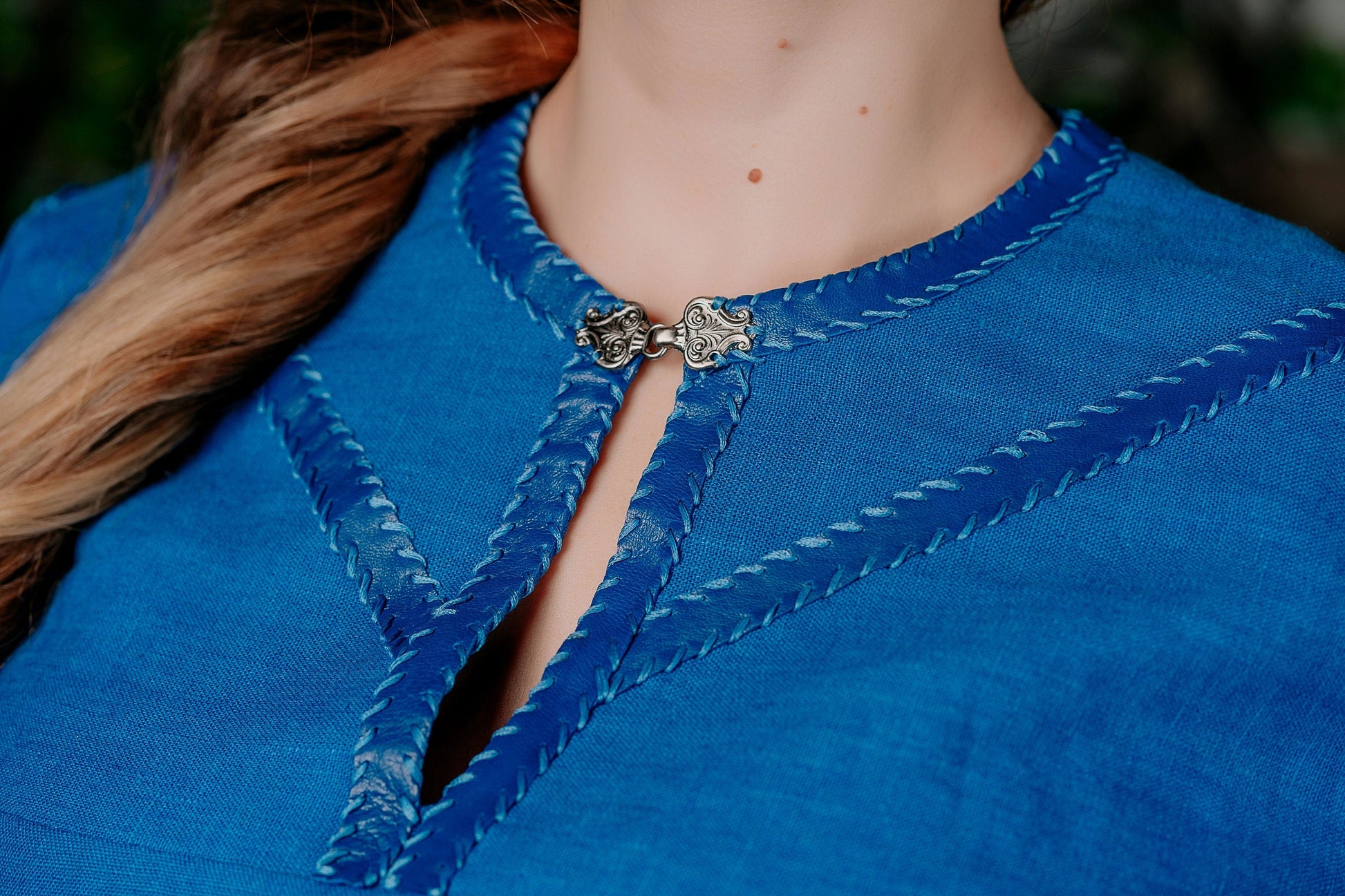 Viking medieval blue tunic - SokolArmory