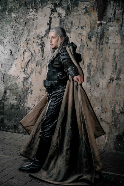 Ragnar viking cloak with artificial fur
